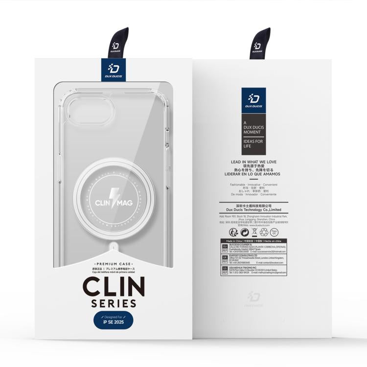 For iPhone 16e DUX DUCIS Clin Mag Series Magsafe TPU Phone Case(Transparent) - iPhone 16e Cases by DUX DUCIS | Online Shopping UK | buy2fix