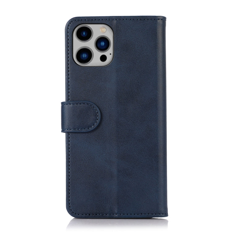 For iPhone 16 Pro Max Cow Texture Leather Phone Case(Blue) by buy2fix