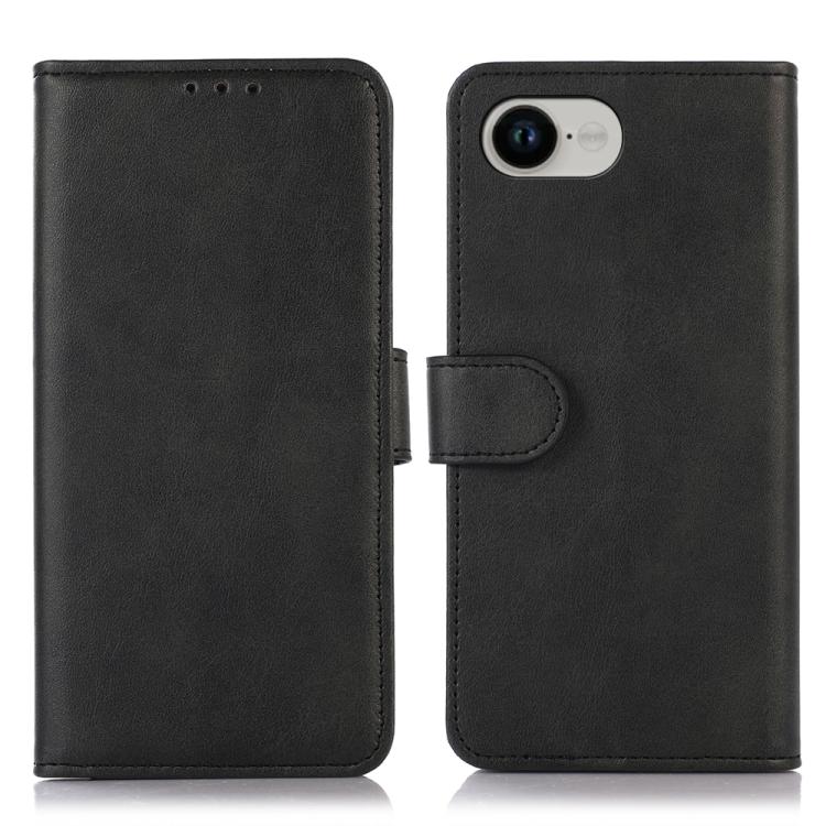 For iPhone 16e Cow Texture Leather Phone Case(Black) - iPhone 16e Cases by buy2fix | Online Shopping UK | buy2fix