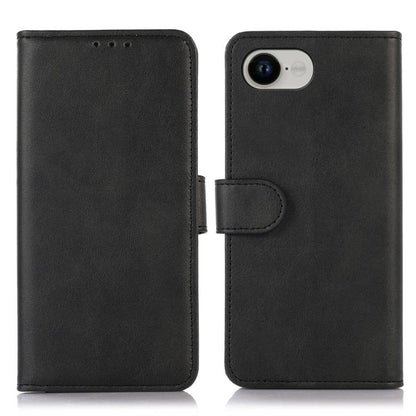 For iPhone 16e Cow Texture Leather Phone Case(Black) - iPhone 16e Cases by buy2fix | Online Shopping UK | buy2fix