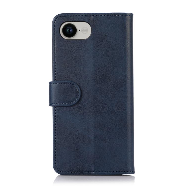 For iPhone 16e Cow Texture Leather Phone Case(Blue) - iPhone 16e Cases by buy2fix | Online Shopping UK | buy2fix