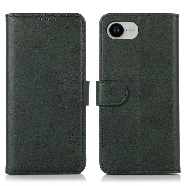 For iPhone 16e Cow Texture Leather Phone Case(Green) - iPhone 16e Cases by buy2fix | Online Shopping UK | buy2fix