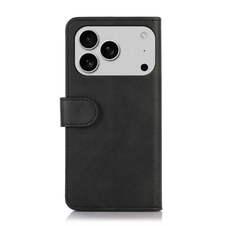 For iPhone 17 Pro Cow Texture Leather Phone Case(Black) - iPhone 17 Pro Cases by buy2fix | Online Shopping UK | buy2fix