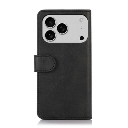 For iPhone 17 Pro Cow Texture Leather Phone Case(Black) - iPhone 17 Pro Cases by buy2fix | Online Shopping UK | buy2fix