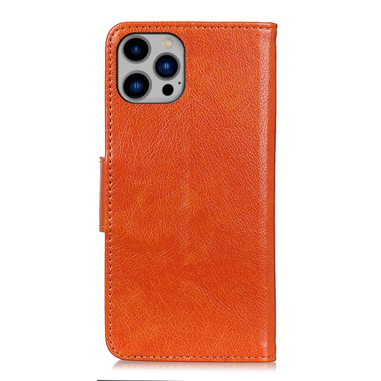 For iPhone 16 Pro Max Nappa Texture Leather Case(Orange) by buy2fix