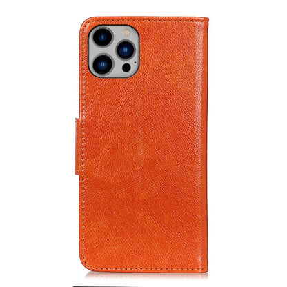For iPhone 16 Pro Nappa Texture Leather Case(Orange) by buy2fix