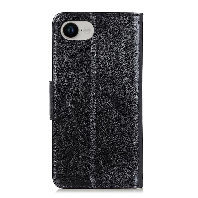 For iPhone 16e Nappa Texture Leather Case(Black) - iPhone 16e Cases by buy2fix | Online Shopping UK | buy2fix