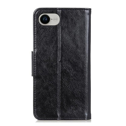 For iPhone 16e Nappa Texture Leather Case(Black) - iPhone 16e Cases by buy2fix | Online Shopping UK | buy2fix