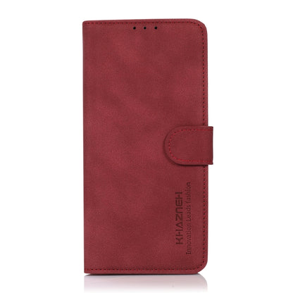 For iPhone 16 Pro Max KHAZNEH Matte Texture Leather Phone Case(Red) by buy2fix