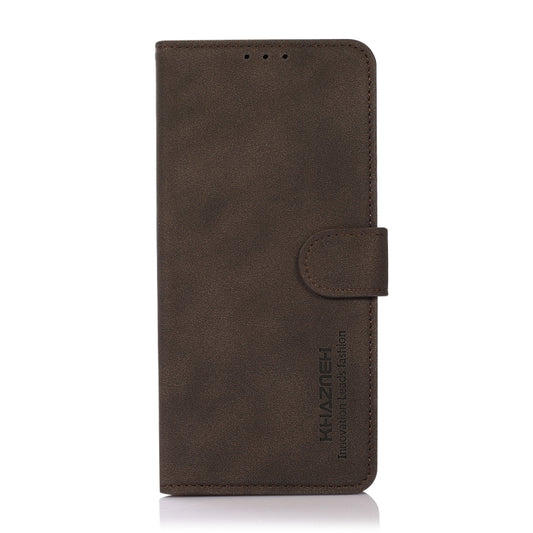 For iPhone 16 Pro Max KHAZNEH Matte Texture Leather Phone Case(Brown) by buy2fix