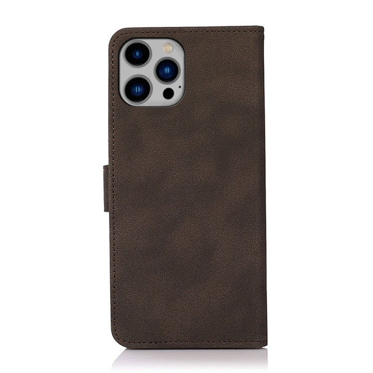For iPhone 16 Pro Max KHAZNEH Matte Texture Leather Phone Case(Brown) by buy2fix