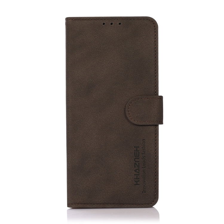 For iPhone 16 Pro KHAZNEH Matte Texture Leather Phone Case(Brown) by buy2fix