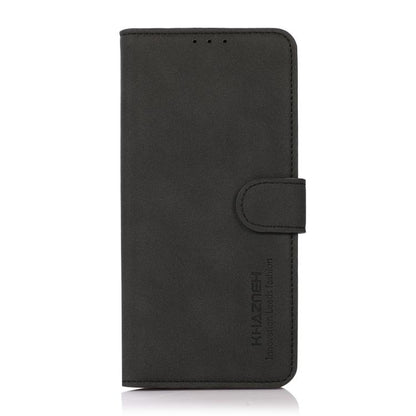 For iPhone 16e KHAZNEH Matte Texture Leather Phone Case(Black) - iPhone 16e Cases by buy2fix | Online Shopping UK | buy2fix
