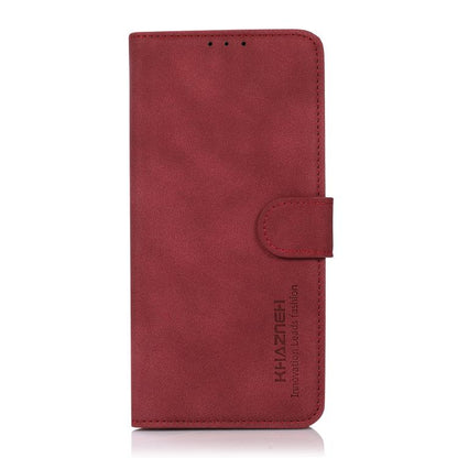 For iPhone 16e KHAZNEH Matte Texture Leather Phone Case(Red) - iPhone 16e Cases by buy2fix | Online Shopping UK | buy2fix