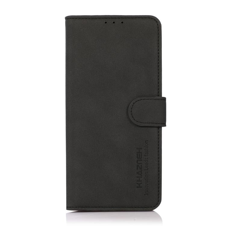 For iPhone 17 Pro KHAZNEH Matte Texture Leather Phone Case(Black) - iPhone 17 Pro Cases by buy2fix | Online Shopping UK | buy2fix