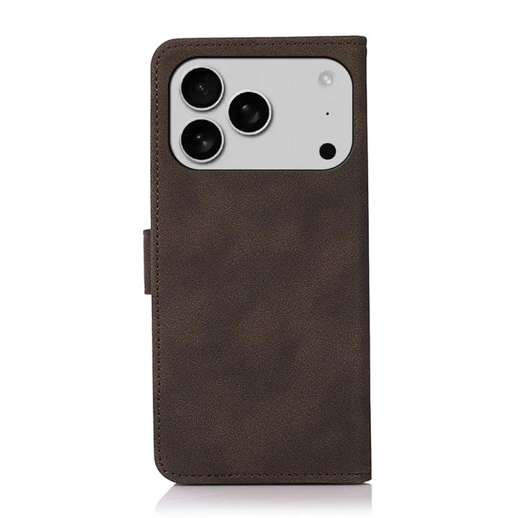 For iPhone 17 Pro Max KHAZNEH Matte Texture Leather Phone Case(Brown) - iPhone 17 Pro Max Cases by buy2fix | Online Shopping UK | buy2fix