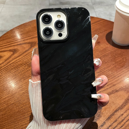 For iPhone 16 Pro Max Solid Color Wave Texture TPU Phone Case(Black) by buy2fix