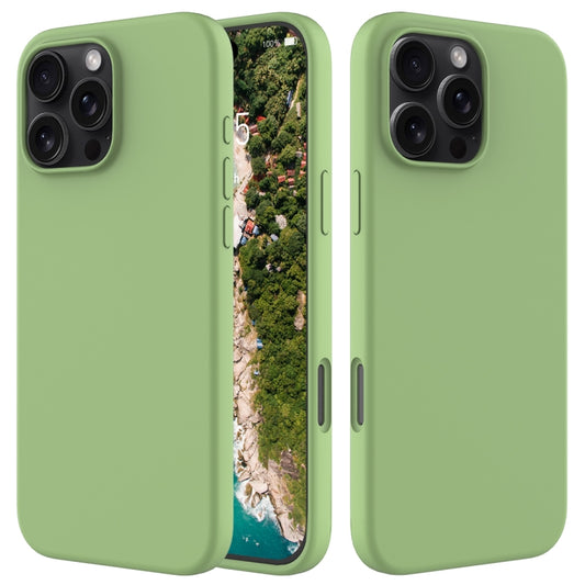 For iPhone 16 Pro Max Solid Color Silicone Phone Case(Mint Green) by buy2fix
