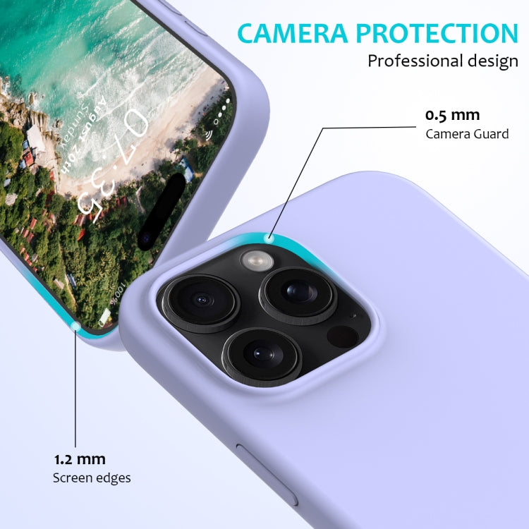 For iPhone 16 Pro Max Solid Color Silicone Phone Case(Purple) by buy2fix