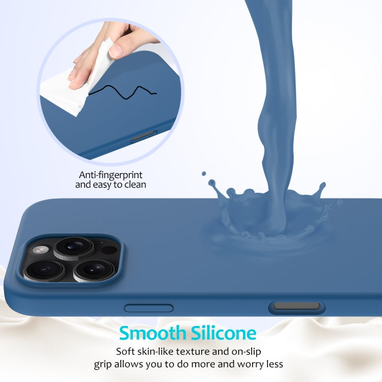 For iPhone 16 Pro Max Solid Color Silicone Phone Case(Cobalt Blue) by buy2fix