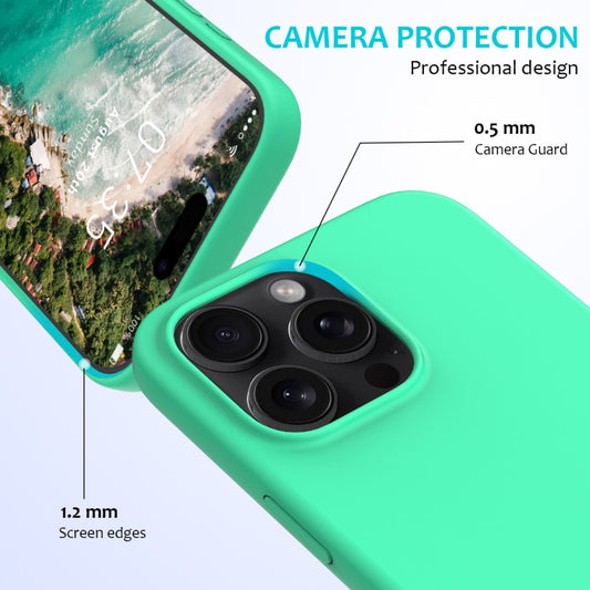 For iPhone 16 Pro Max Solid Color Silicone Phone Case(Green) by buy2fix