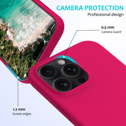For iPhone 16 Pro Max Solid Color Silicone Phone Case(Rose Red) by buy2fix