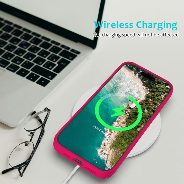 For iPhone 16 Pro Max Solid Color Silicone Phone Case(Rose Red) by buy2fix