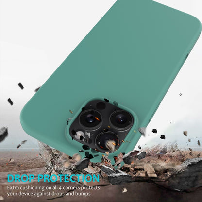 For iPhone 16 Pro Max Solid Color Silicone Phone Case(Pine Needle Green) by buy2fix