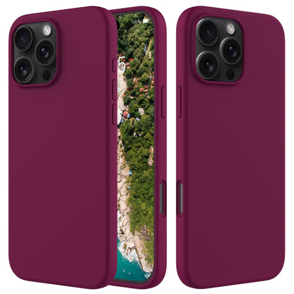 For iPhone 16 Pro Max Solid Color Silicone Phone Case(Violet) by buy2fix