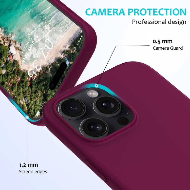For iPhone 16 Pro Max Solid Color Silicone Phone Case(Violet) by buy2fix