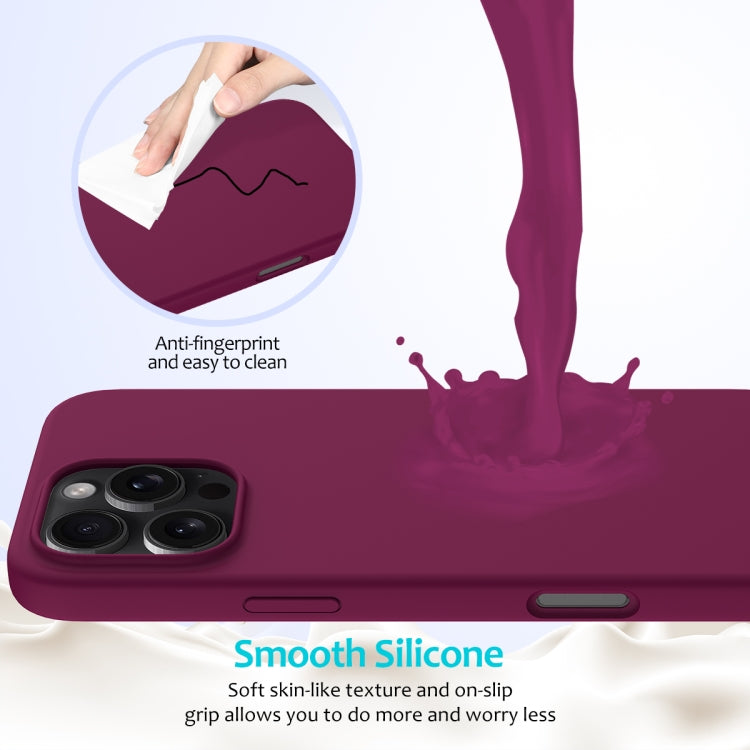 For iPhone 16 Pro Max Solid Color Silicone Phone Case(Violet) by buy2fix