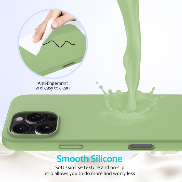 For iPhone 16 Pro Solid Color Silicone Phone Case(Mint Green) by buy2fix