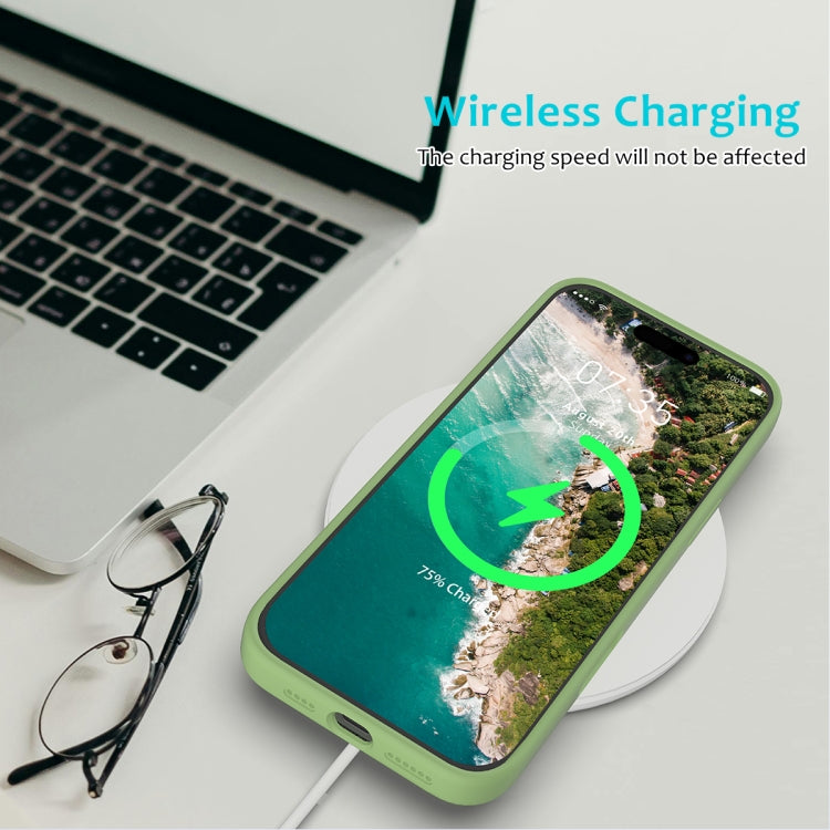 For iPhone 16 Pro Solid Color Silicone Phone Case(Mint Green) by buy2fix