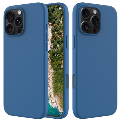 For iPhone 16 Pro Solid Color Silicone Phone Case(Cobalt Blue) by buy2fix