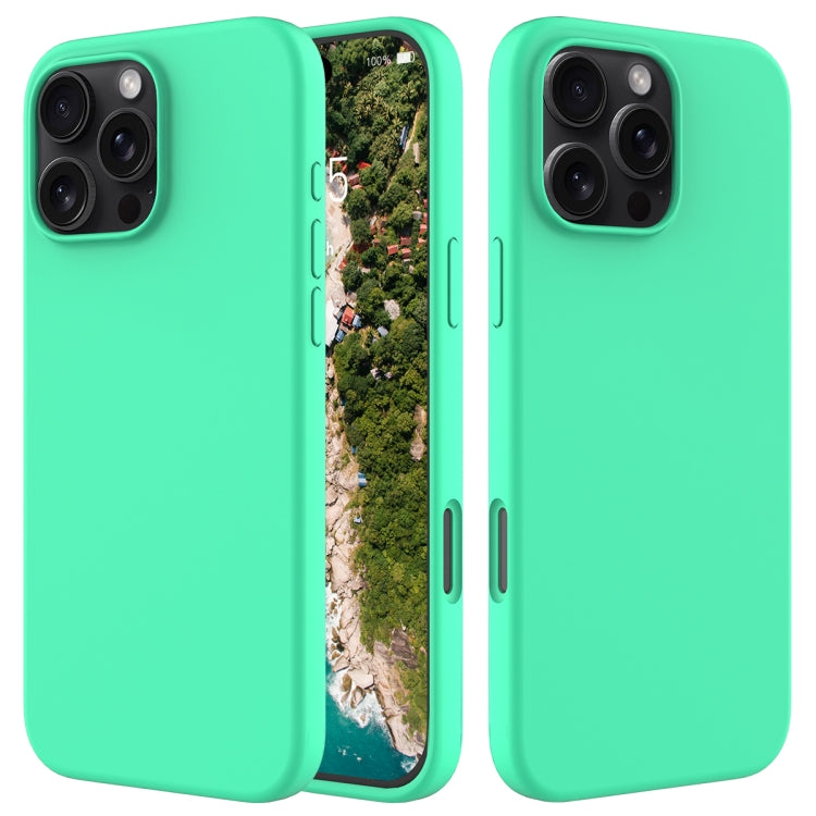 For iPhone 16 Pro Solid Color Silicone Phone Case(Green) by buy2fix