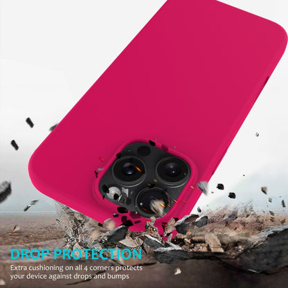 For iPhone 16 Pro Solid Color Silicone Phone Case(Rose Red) by buy2fix