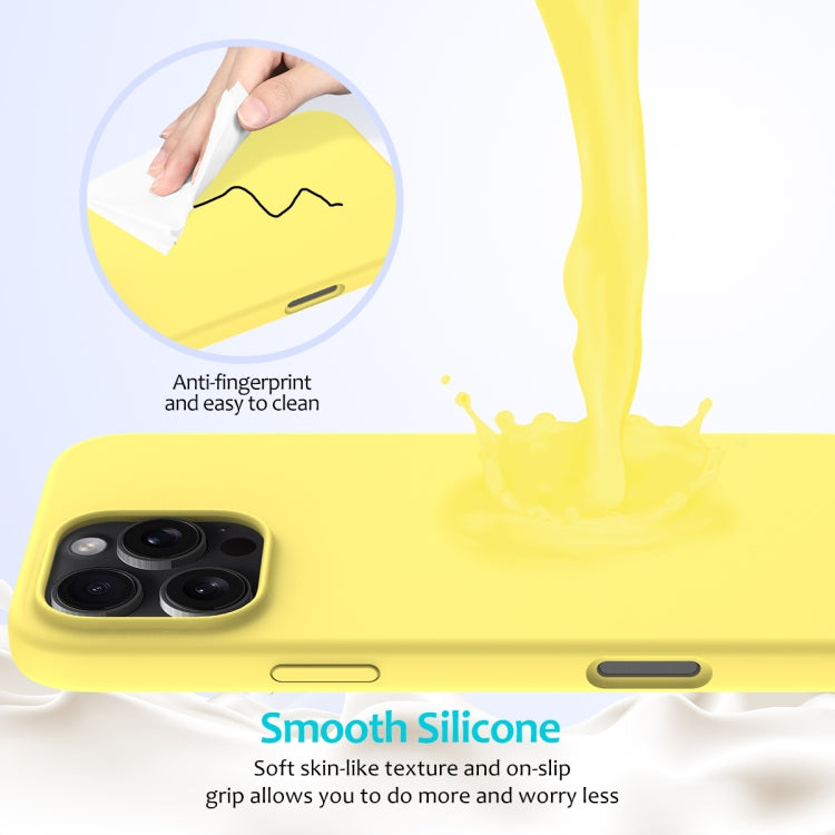 For iPhone 16 Pro Solid Color Silicone Phone Case(Lemon Yellow) by buy2fix