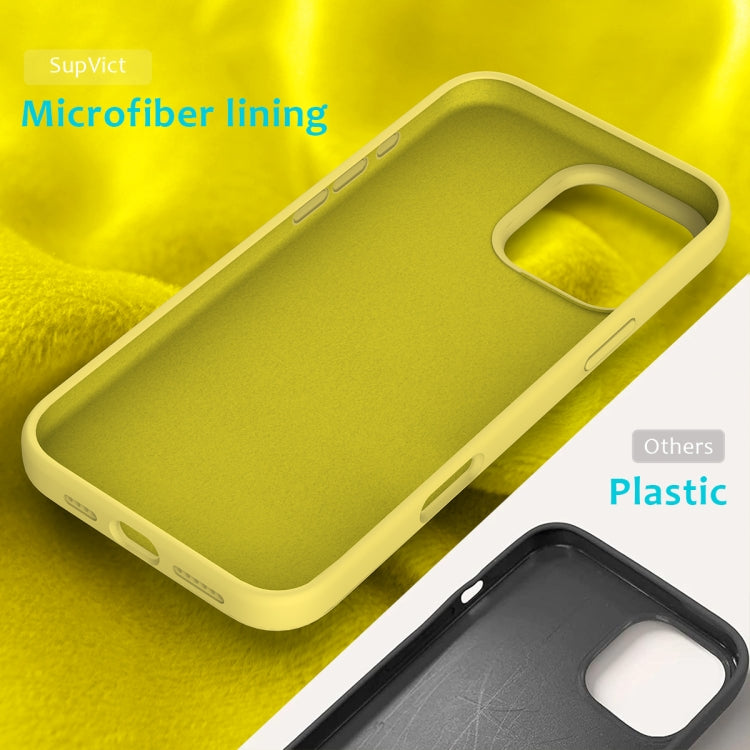 For iPhone 16 Pro Solid Color Silicone Phone Case(Lemon Yellow) by buy2fix