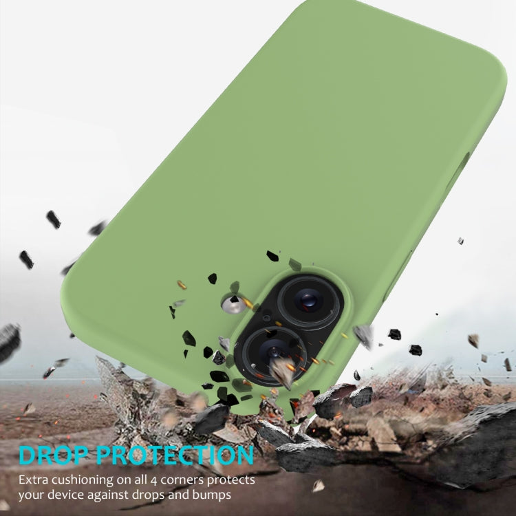 For iPhone 16 Plus Solid Color Silicone Phone Case(Mint Green) by buy2fix