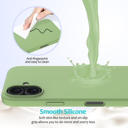 For iPhone 16 Plus Solid Color Silicone Phone Case(Mint Green) by buy2fix
