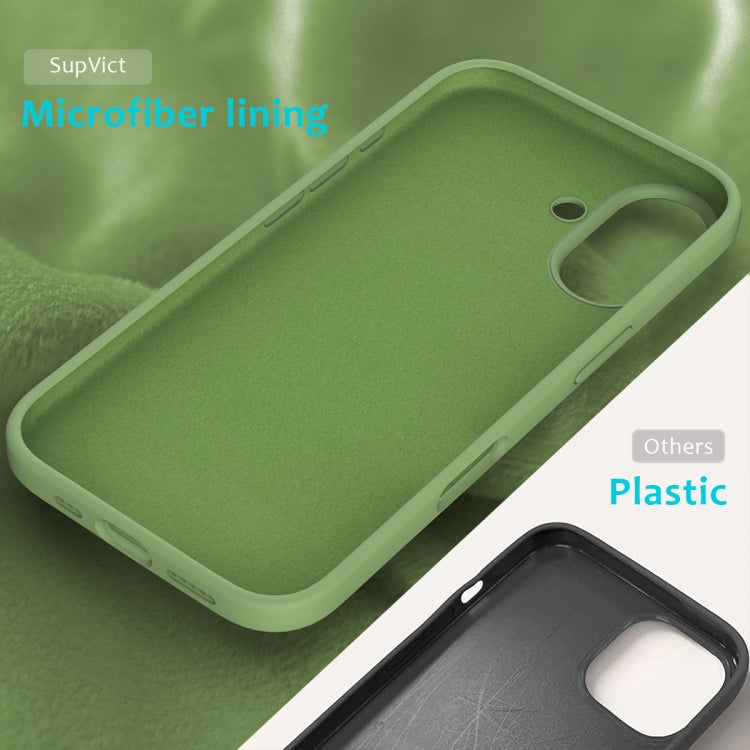 For iPhone 16 Plus Solid Color Silicone Phone Case(Mint Green) by buy2fix