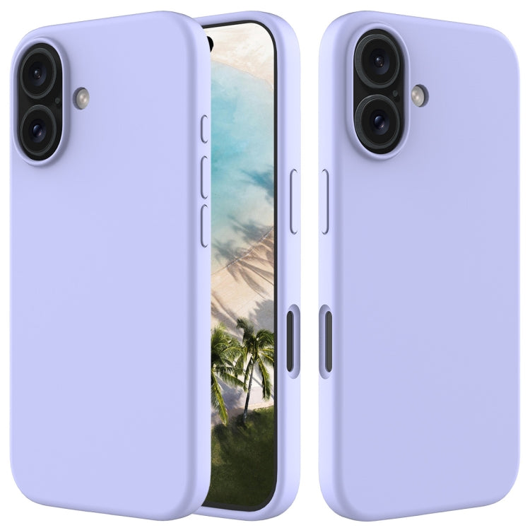 For iPhone 16 Plus Solid Color Silicone Phone Case(Purple) by buy2fix