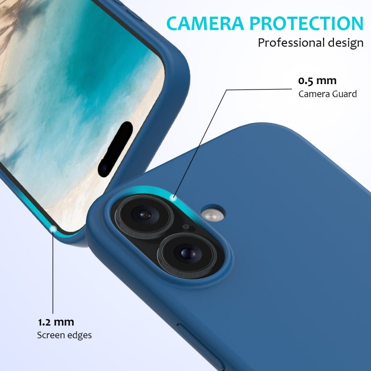 For iPhone 16 Plus Solid Color Silicone Phone Case(Cobalt Blue) by buy2fix