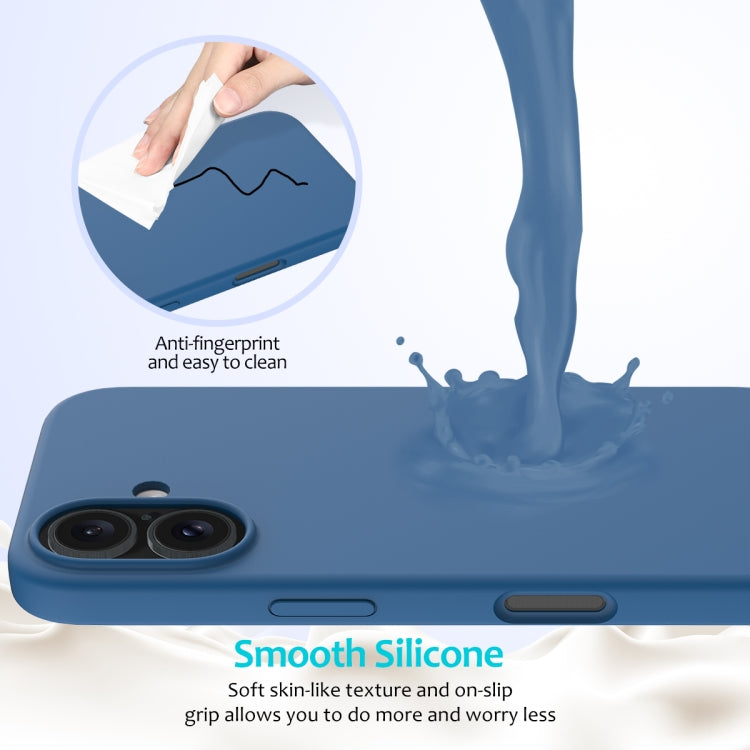 For iPhone 16 Plus Solid Color Silicone Phone Case(Cobalt Blue) by buy2fix