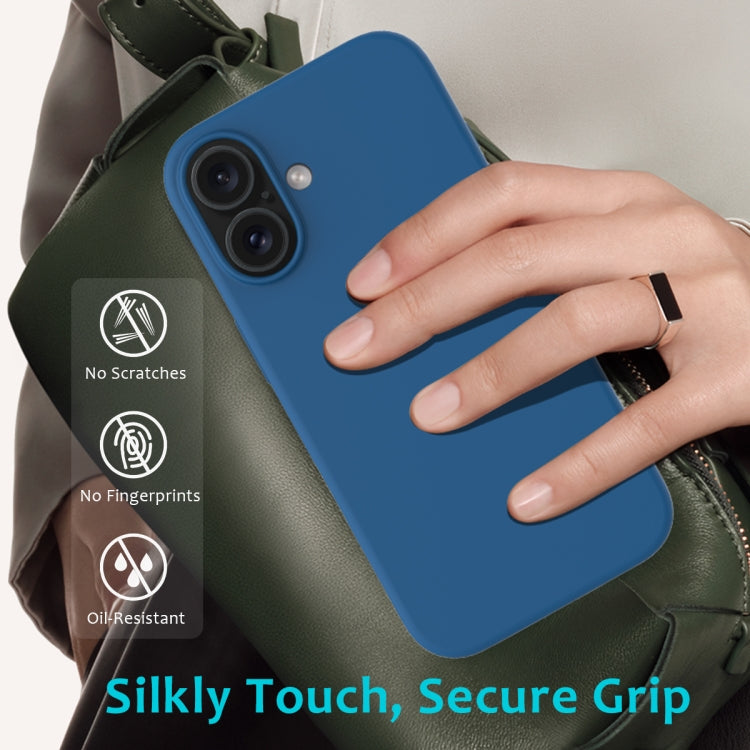 For iPhone 16 Plus Solid Color Silicone Phone Case(Cobalt Blue) by buy2fix
