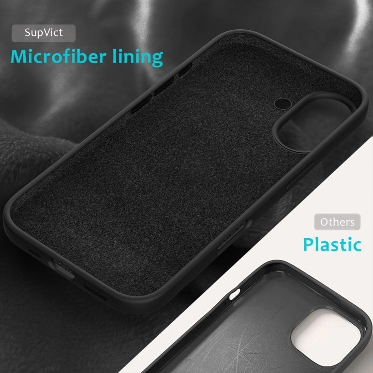For iPhone 16 Plus Solid Color Silicone Phone Case(Black) by buy2fix
