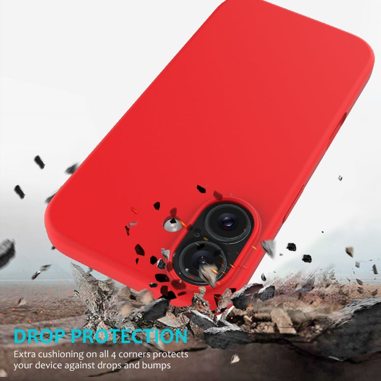 For iPhone 16 Plus Solid Color Silicone Phone Case(Red) by buy2fix