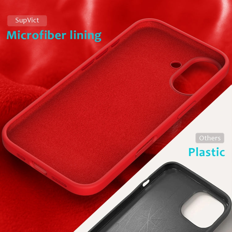 For iPhone 16 Plus Solid Color Silicone Phone Case(Red) by buy2fix