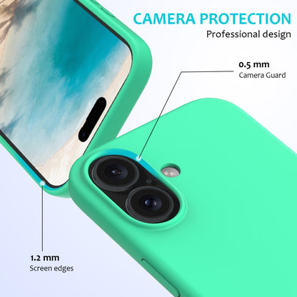 For iPhone 16 Plus Solid Color Silicone Phone Case(Green) by buy2fix