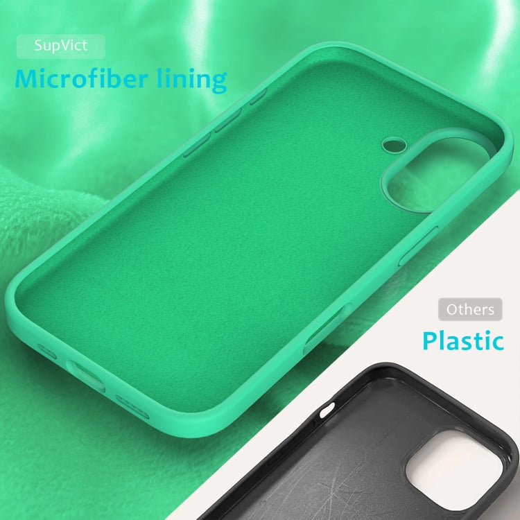 For iPhone 16 Plus Solid Color Silicone Phone Case(Green) by buy2fix